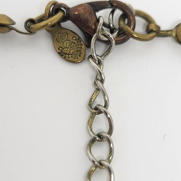 Premier Designs Promenade Tigers Eye Shell Faux Turquoise Long Necklace - Picture 5 of 7